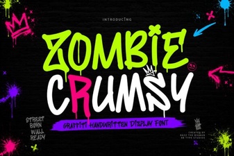 Zombie Crumsy Font: Playful & Distorted Design Inspiration