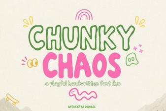 Chunky Chaos Font: Bold Design & Creative Projects